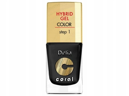 DELIA Coral Hybrid Gel hybrydowy lakier do paznokci 26 Czarny 11ml
