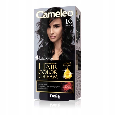 DELIA Cameleo farba do włosów permanentna 1.0 Black Omega+