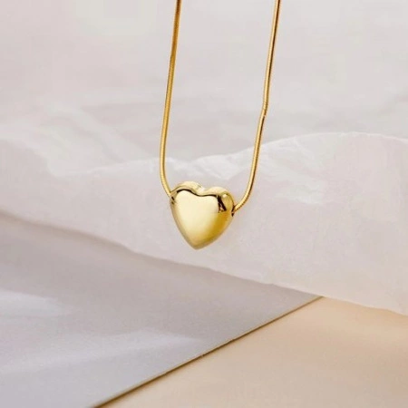 ECARLA naszyjnik ze stali szlachetnej pozłacanej SERCE NST2177