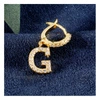 ECARLA kolczyk ze stali szlachetnej platerowanej 14k złotem Literka G KST1683G