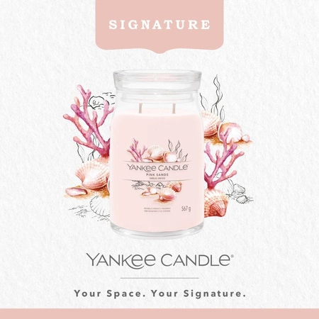 YANKEE CANDLE Signature Duża świeca w słoiku PINK SANDS 567g