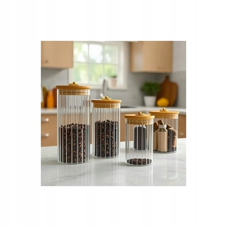 ECARLA pojemnik z falowanymi ściankami, cukiernica 1150ml SZK169