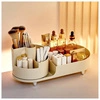 ECARLA organizer na pędzle i kosmetyki obrotowy 34,5x14,7x14,3cm Kremowy CB56K
