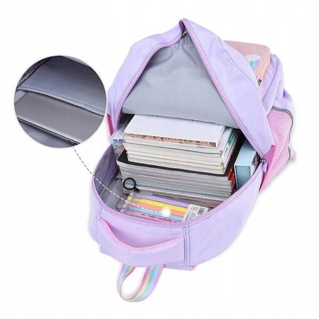 ECARLA plecak uniwersalny kieszonki, odblaski Rainbow Sweet PL160FIO