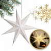 ECARLA Boże Narodzenie gwiazda papierowa ażurowa 60cm Witraż 3D Biała WG12