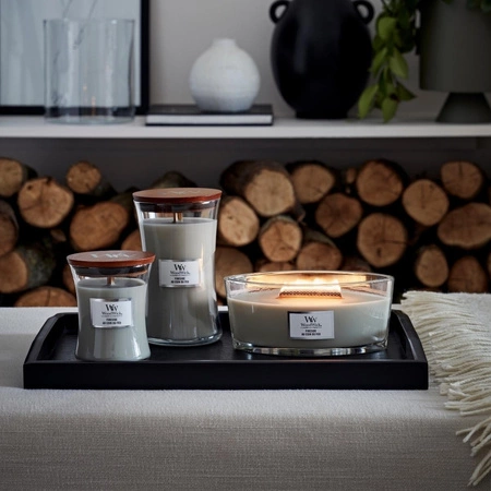 WOODWICK Pluswick Średnia świeca w słoiku FIRESIDE 275g