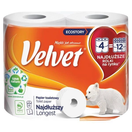 VELVET papier toaletowy Najdłuższy 4szt