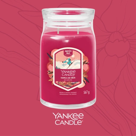 YANKEE CANDLE Signature Duża świeca w słoiku SANTA ON SKIS 567g