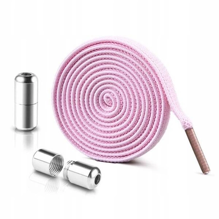 ECARLA sznurówki do butów elastyczne, bez wiązania Różowe SDB01R 2szt