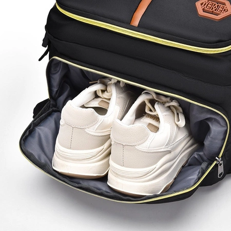 ECARLA plecak podróżny, kabinowy, wodoodporny z USB Czarny PL179