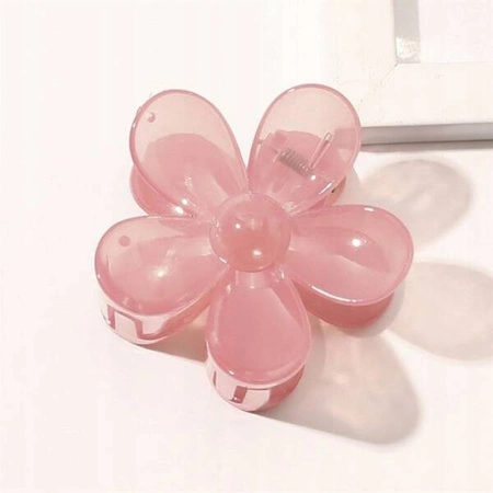 ECARLA spinka-klamra do włosów Kwiatek transparentny Pudrowy Róż SP272