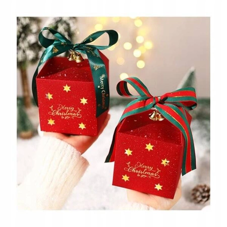 ECARLA torebka ozdobna świąteczna 10x 10x 10cm OPO39