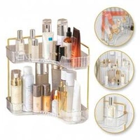 ECARLA organizer do łazienki narożny ryflowany 2 poziomy CB51