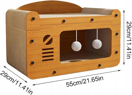 ECARLA legowisko domek dla kota 30x56x30cm KOT18