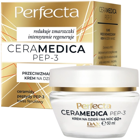 DAX Perfecta Ceramedica Pep-3 zestaw do twarzy 60+ (krem + krem pod oczy)