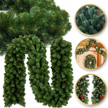 ECARLA girlanda świąteczna długa zielona choinkowa 270cm WSN21