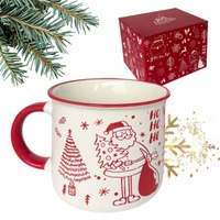 ECARLA kubek świąteczny z uchem MIKOŁAJ 350ml KB14