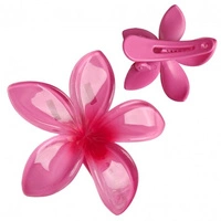 ECARLA spinka-klips do włosów Kwiat Moana Ombre 6cm Róż SP403