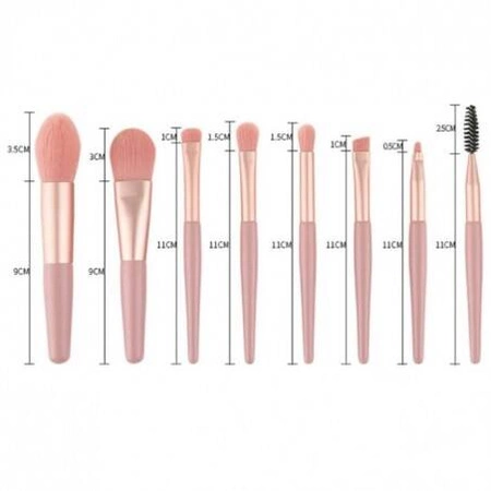 ECARLA zestaw pędzli do makijażu Kremowe PZ29K 8szt