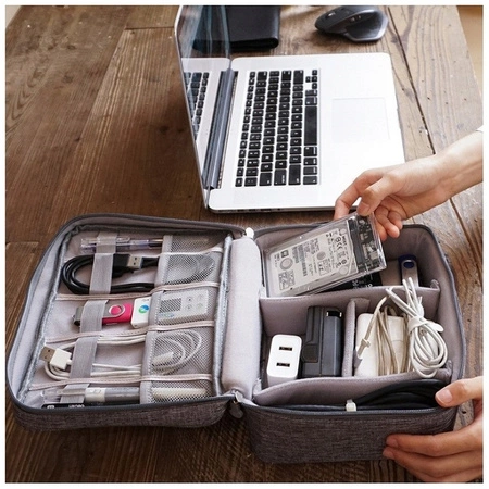 ECARLA organizer podróżny Szary KS28SZ