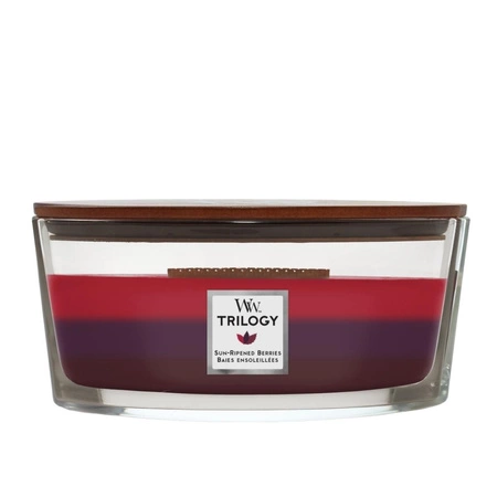 WOODWICK Hearthwick Trilogy świeca w słoiku elipsa SUN-RIPENED BERRIES 453g 