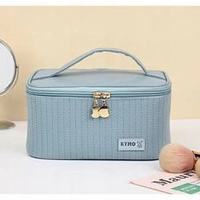 ECARLA kuferek kosmetyczka Niebieska KS71