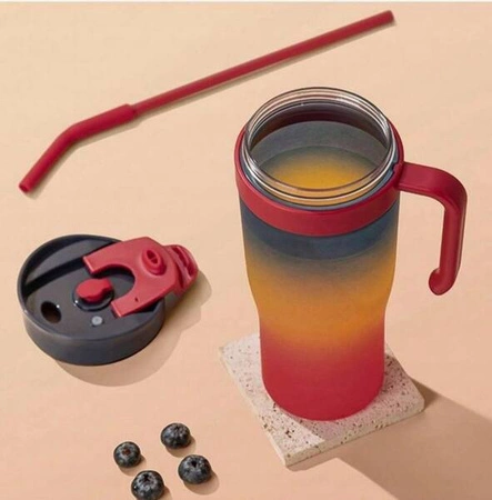 ECARLA butelka na wodę zestaw 3szt Ombre Granat z Czerwienią BD13WZ4