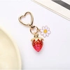 ECARLA brelok do kluczy Złote Serce Czerwona Truskawka BRL350CZE