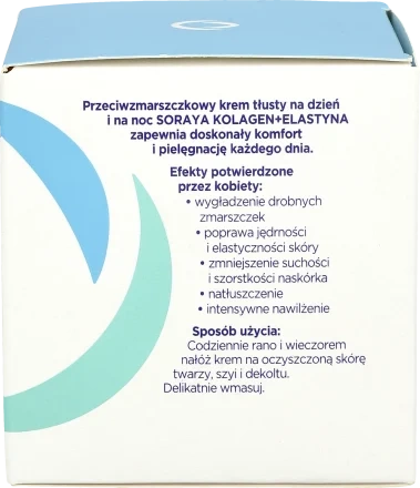 SORAYA Kolagen Elastyna tłusty krem przeciwzmarszczkowy 50ml
