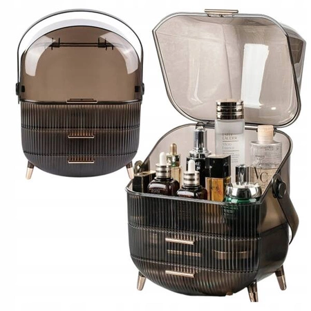 ECARLA organizer szkatułka na kosmetyki biżuterię Czarny CB54