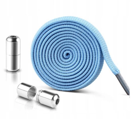 ECARLA sznurówki do butów elastyczne, bez wiązania Niebieskie SDB01N 2szt