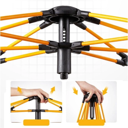 ECARLA namiot kempingowy składany 2-3 osobowy 200x140x115cm Kremowy BAL12K