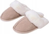 ECARLA kapcie ocieplane z futerkiem, antypoślizgowe , rozmiar 38 PAN01R38