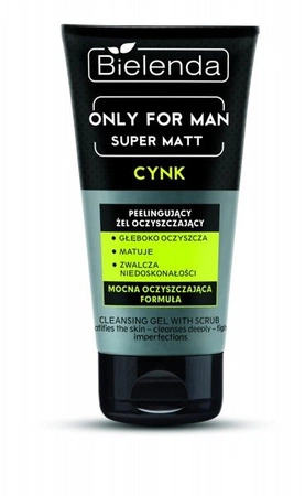 BIELENDA Only For Man Super Matt peelingujący żel Oczyszczający 150g