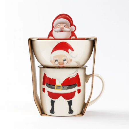 ECARLA kubek świąteczny 350ml - zestaw z miseczką 400ml KB35WZ3