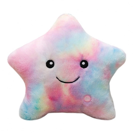 ECARLA poduszka świąteczna welurowa LED 40X35cm GWIZADKA OMBRE FIOLET PDS20