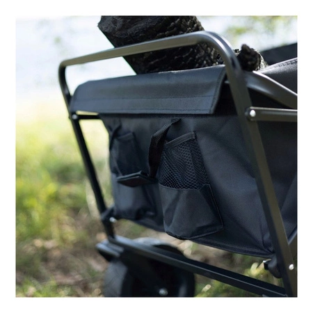 ECARLA wózek transportowy przyczepka ogrodowa 72x47x68-87cm składany metalowy AR07CZ