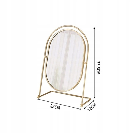 ECARLA lusterko kosmetyczne stojące, jednostronne wysokość 27cm L21