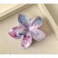 ECARLA spinka-klamra do włosów kwiat perłowy melanż Różowo Niebieski SP349