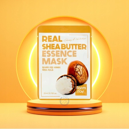 FARMSTAY Real Essence Mask maska do twarzy w płacie Shea Butter 23ml