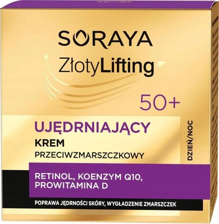 SORAYA Złoty Lifting krem przeciwzmarszczkowy 50+ 50ml TERMIN 03-2026