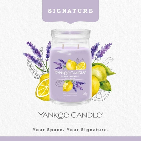 YANKEE CANDLE Signature Duża świeca w słoiku LEMON LAVENDER 567g
