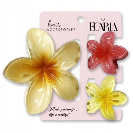 ECARLA zestaw spinek-klamer do włosów Kwiat XL +2 mini SP417