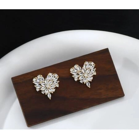 ECARLA kolczyki ze stali szlachetnej platerowanej złotem KST3147