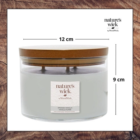 WOODWICK Natures Wick świeca w słoiku Smoked Vanilla 433g