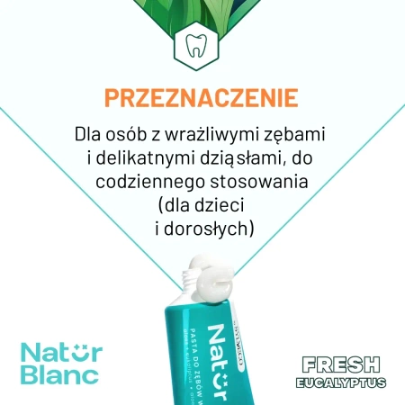 SYLVECO Natur Blanc pasta do zębów wrażliwych Fresh Eucalyptus 100ml