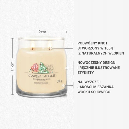 YANKEE CANDLE Signature Średnia świeca w słoiku CHRISTMAS COOKIE 368g