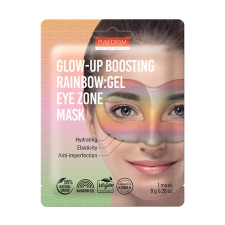 PUREDERM Glow-up Boosting Rainbow żelowa maska pod oczy w płacie 8g