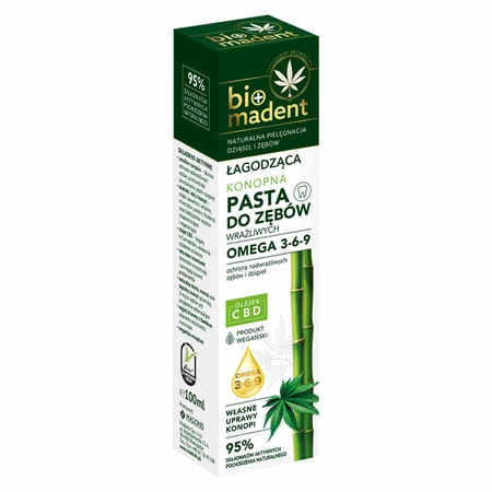 BIO MADENT Pasta do zębów Konopna łagodząca 100ml