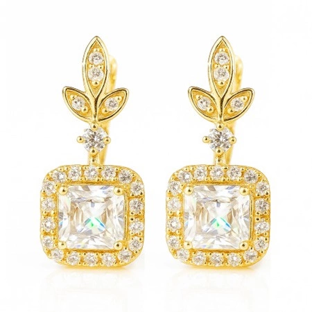 ECARLA kolczyki ze stali szlachetnej platerowanej 14k złotem KST3492